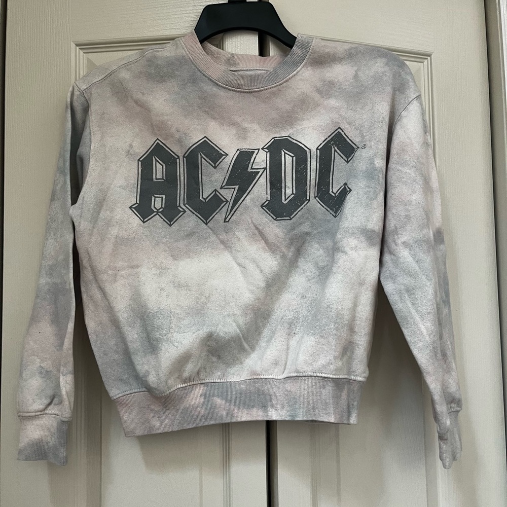 ⭐️EUC - Tie-Dye AC/DC Woman's XS Crew Neck Sweatshirt